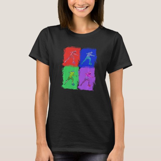 Voetbal Soccer Game Colorful Pop T-shirt (Voorkant)