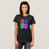 Voetbal Soccer Game Colorful Pop T-shirt (Voorkant volledig)