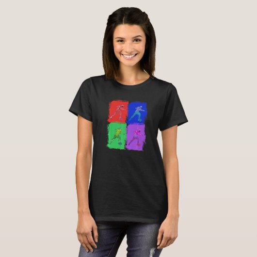 Voetbal Soccer Game Colorful Pop T-shirt (Voorkant volledig)