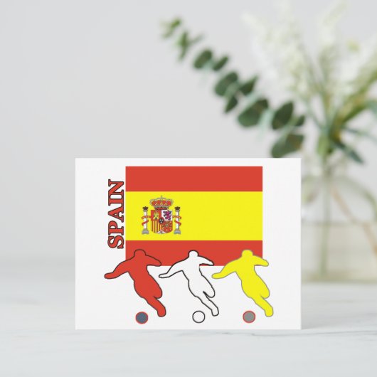 Voetbal Spanje Briefkaart (Staand voorkant)