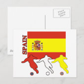 Voetbal Spanje Briefkaart (Voorkant / Achterkant)