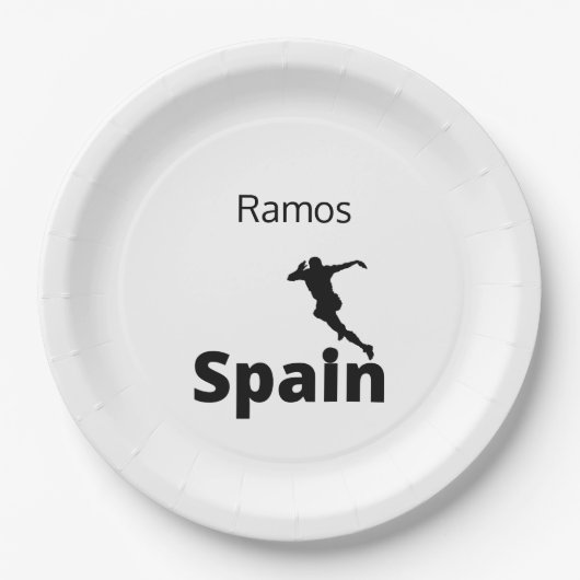 Voetbal Spanje Papieren Bordje (Voorkant)