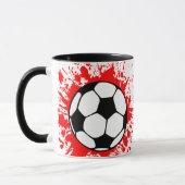 voetbal spatten. mok (Links)