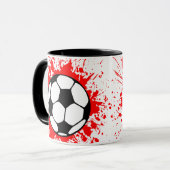 voetbal spatten. mok (Voorkant links)