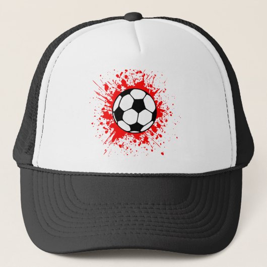voetbal spatten. trucker pet (Voorkant)