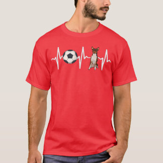 Voetbal Speelgoed van Terrier Heartbeat Hondenlief T-shirt