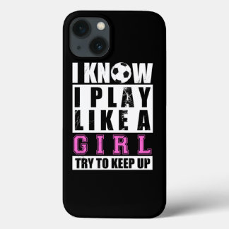 Voetbal speelt als een meisje met een schimmelige  Case-Mate iPhone case