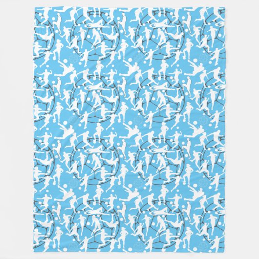 Voetbal Spel Patroon Fleece Deken (Voorkant)