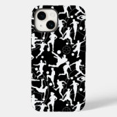 Voetbal Spel Pattern.b Zwart BG Case-Mate iPhone Case (Achterkant)