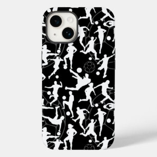 Voetbal Spel Pattern.b Zwart BG Case-Mate iPhone 14 Hoesje