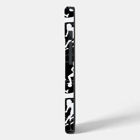 Voetbal Spel Pattern.b Zwart BG Case-Mate iPhone Case (Achterkant / Links)