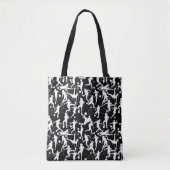 Voetbal Spel Pattern.b Zwart BG Tote Bag (Voorkant)