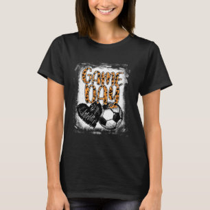 Voetbal Speldag Vrouwen Luipaard Cheeta Print Voet T-shirt