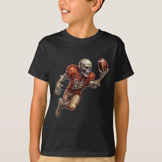 Voetbal spelen Cool Touchdown Halloween T-shirt (Voorkant)