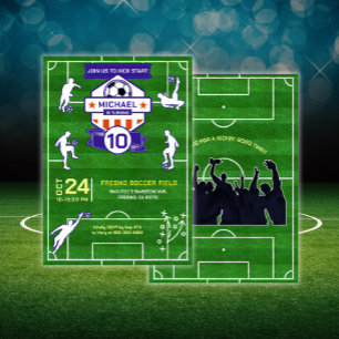 Voetbal spelen football veld Verjaardagsfeest Kaart