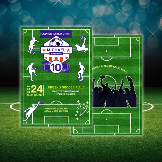 Voetbal spelen football veld Verjaardagsfeest Kaart