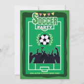 Voetbal spelen football veld Verjaardagsfeest Kaart (Achterkant)