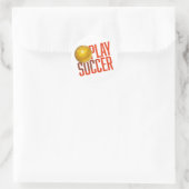 Voetbal spelen Kussensloop Ronde Sticker (Tas)