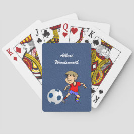 Voetbal - Speler afbeelding en Bal - Personaliseer Pokerkaarten