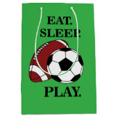 Voetbal Speler Coach Verjaardag Medium Cadeauzakje (Voorkant)