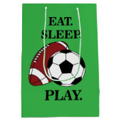 Voetbal Speler Coach Verjaardag Medium Cadeauzakje (Achterkant)