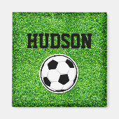 Voetbal Speler NAAM Groene Grass Sport Fan Magneet (Voorkant)