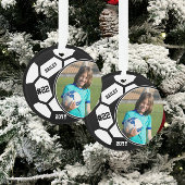 Voetbal Speler Naam Nummer Foto Keepsake Ornament