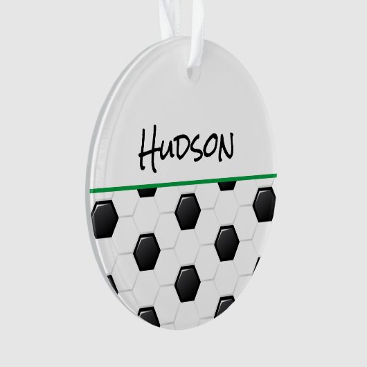 Voetbal Speler NAAM Run Kick Doel Fun Ornament (voorkant)