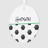 Voetbal Speler NAAM Run Kick Doel Fun Ornament (voorkant)