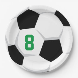 Voetbal Speler NUMMER Fans Kinder Feestpret Papieren Bordje