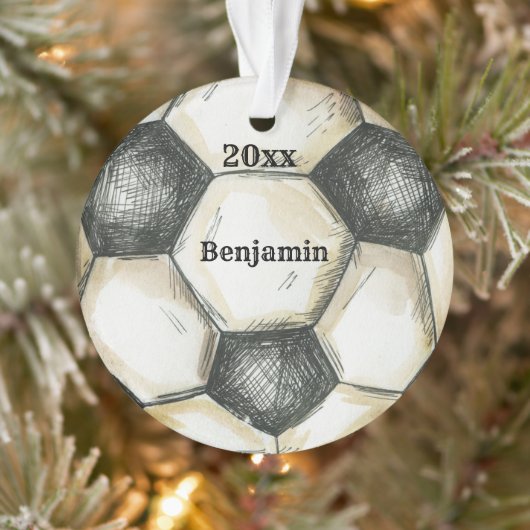 Voetbal-speler op maat van Kerstmis Ornament (Boom)
