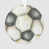Voetbal-speler op maat van Kerstmis Ornament (achterkant)