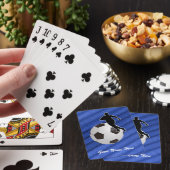 Voetbal - Speler Silhouet en Bal - personaliseren Pokerkaarten (Insitu)