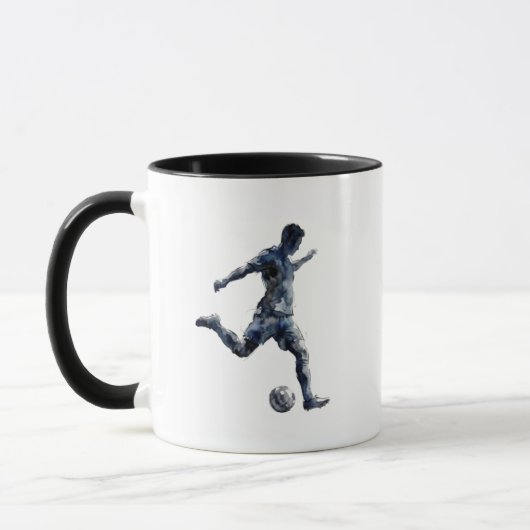 Voetbal Speler Silhouet Mok (Links)