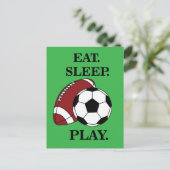 Voetbal Speler Trainer Briefkaart (Staand voorkant)