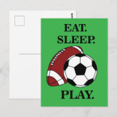 Voetbal Speler Trainer Briefkaart (Voorkant / Achterkant)