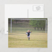 Voetbal-speleraarster Briefkaart (Voorkant / Achterkant)