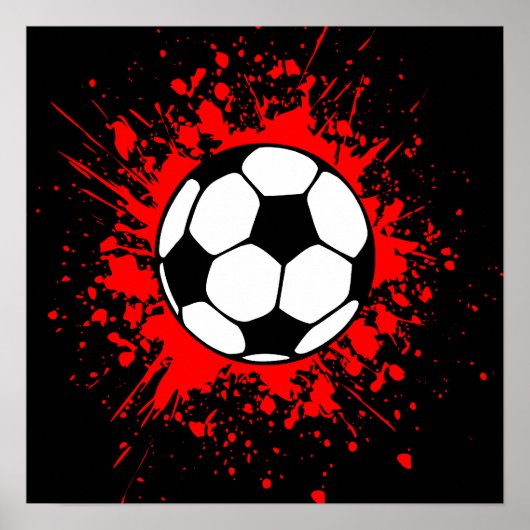 voetbal spetters poster (Voorkant)