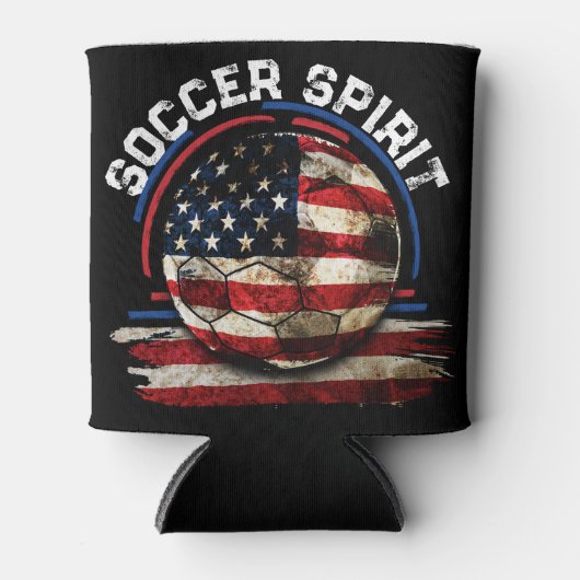 Voetbal Spirit USA, Nationaal Football Voetbal Blikjeskoeler (Voorkant)