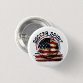 Voetbal Spirit USA, Nationaal Voetbal Team Ronde Button 3,2 Cm (Voorkant /achterkant)