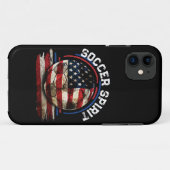 Voetbal Spirit USA, Voetbal Fan Case-Mate iPhone Case (Achterkant (horizontaal))