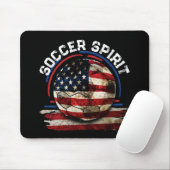 Voetbal Spirit USA, Voetballer USA Patriottisme Muismat (Met muis)