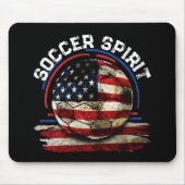 Voetbal Spirit USA, Voetballer USA Patriottisme Muismat (Voorkant)