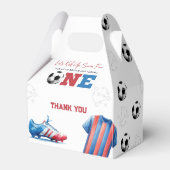 Voetbal Sport 1e Verjaardag Bedankdoosjes (Achterkant)