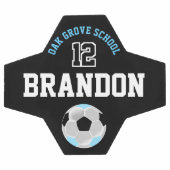 Voetbal Sport - Baby Blauw, Zwart en Wit (Enkel)