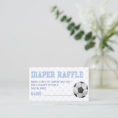 Voetbal Sport Baby shower Luier Raffle Informatiekaartje (Staand voorkant)