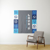 Voetbal Sport Bar Bat Mitzvah Photo-Op Achtergrond Wandkleed (In Situ (horizontaal))