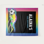 Voetbal Sport Bar Bat Mitzvah Photo-Op Achtergrond Wandkleed (Voorkant (horizontaal))