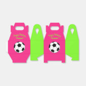 Voetbal sport Birthday Party roze Bedankdoosjes (Uitgevouwen)
