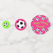 Voetbal sport Birthday Party roze Confetti (Voorkanten)